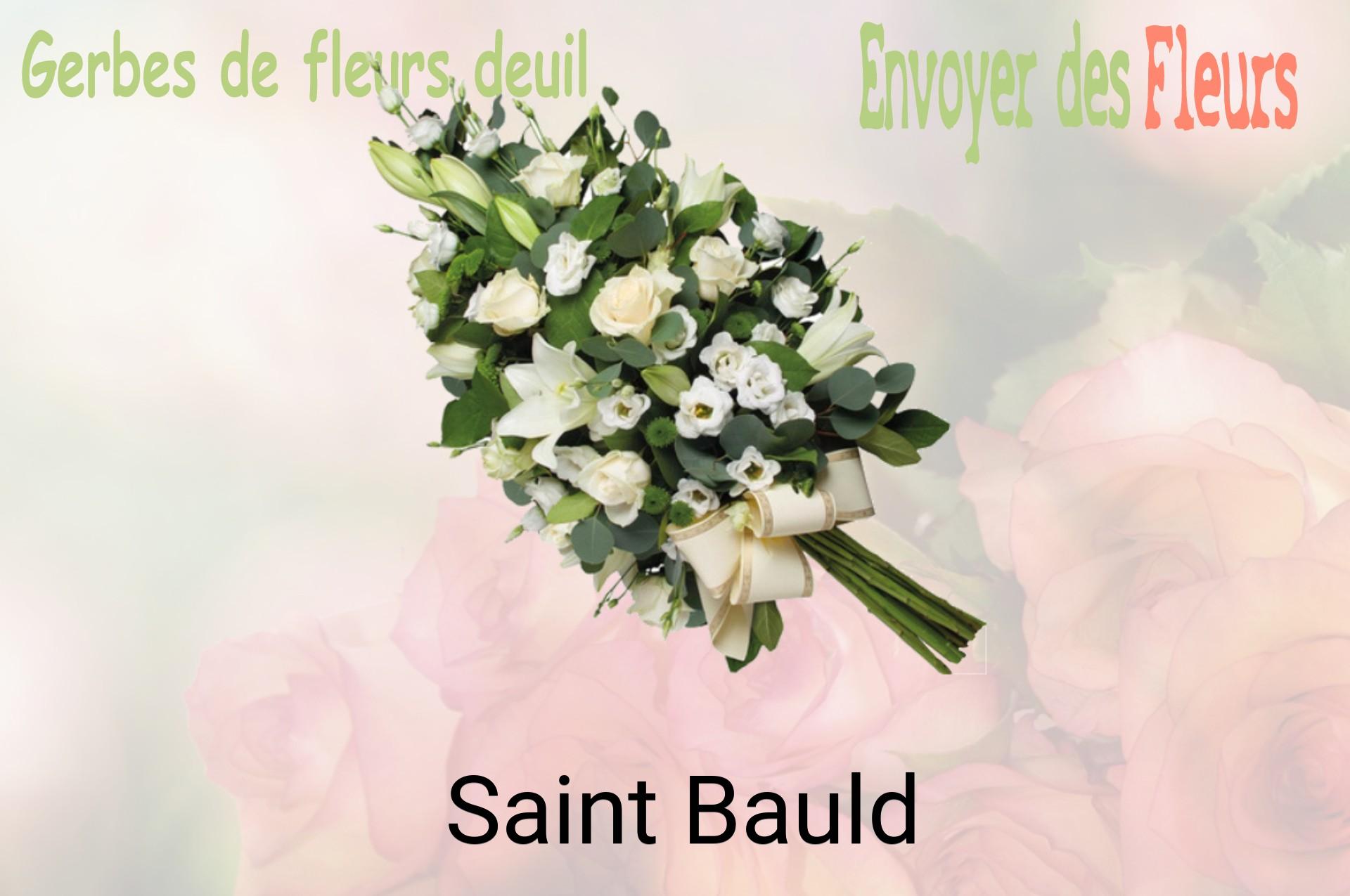 Gerbe de fleurs de deuil livrée à Saint-Bauld
